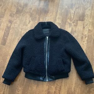 Blank NYC Teddy Jacket Bomber Black size Small